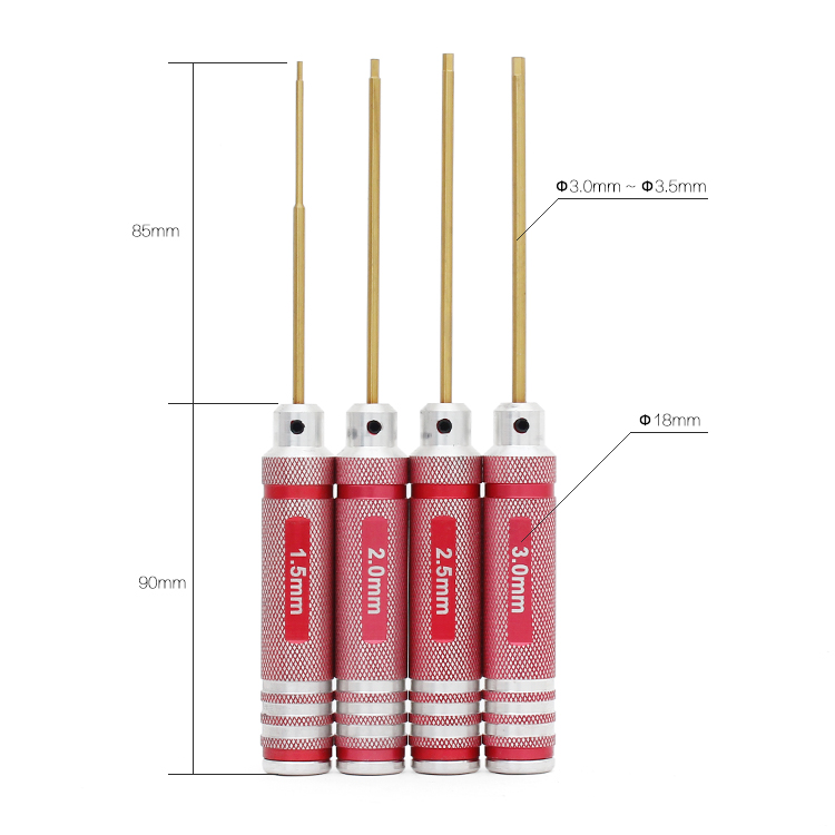 Hexagon Screwdriver Kit - Red