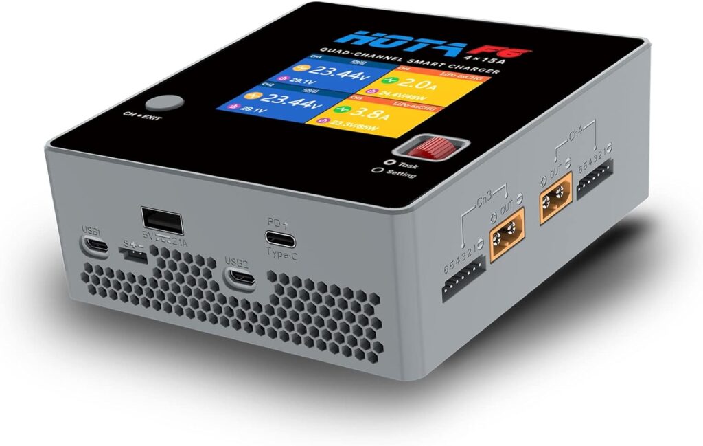 HOTA F6 4 Channel DC 1000W Smart Battery Charger